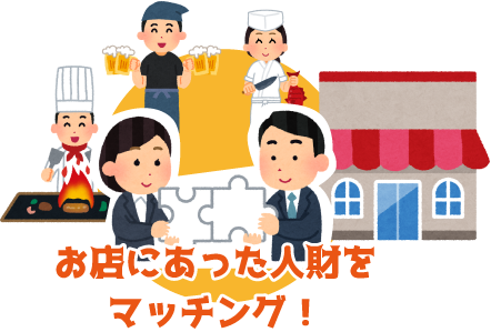 お店にあった人材をマッチング！